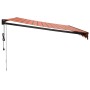 Orange and brown automatic retractable awning 4.5x3 m by vidaXL, Awnings - Ref: Foro24-3154519, Price: 358,11 €, Discount: %