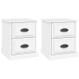 Mesitas de noche 2 uds madera contrachapada blanco 39x39x47,5cm de vidaXL, Mesitas de noche - Ref: Foro24-816145, Precio: 79,...