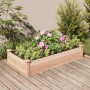 Raised planter box with solid fir wood lining 120x60x25 cm by vidaXL, Pots and planters - Ref: Foro24-364289, Price: 46,94 €,...