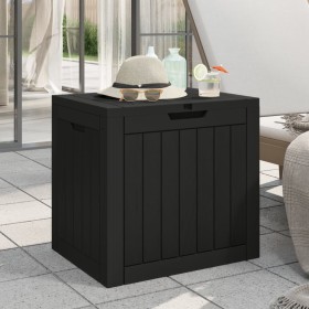 Black polypropylene garden storage box 55.5x43x53 cm by vidaXL, Outdoor storage boxes - Ref: Foro24-364164, Price: 74,15 €, D...