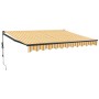 Toldo retráctil automático amarillo y blanco 3,5x2,5 m de vidaXL, Toldos - Ref: Foro24-3154507, Precio: 274,39 €, Descuento: %