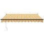 Yellow and white automatic retractable awning 3.5x2.5 m by vidaXL, Awnings - Ref: Foro24-3154507, Price: 274,39 €, Discount: %