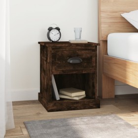 Bedside table made of smoked oak plywood, measuring 39x39x47.5cm. by vidaXL, Nightstands - Ref: Foro24-816138, Price: 37,33 €...