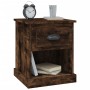 Bedside table made of smoked oak plywood, measuring 39x39x47.5cm. by vidaXL, Nightstands - Ref: Foro24-816138, Price: 37,29 €...