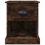 Mesita de noche madera contrachapada roble ahumado 39x39x47,5cm de vidaXL, Mesitas de noche - Ref: Foro24-816138, Precio: 37,...