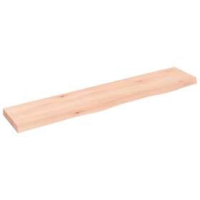 Untreated solid oak wood wall shelf 100x20x4 cm by vidaXL, Shelves and shelves - Ref: Foro24-363558, Price: 50,77 €, Discount: %