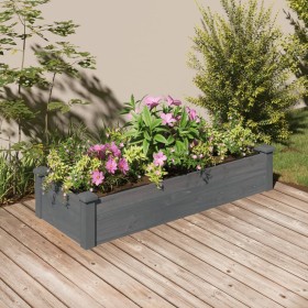 Flowerbed planter lined with solid fir brown wood 120x45x25 cm by vidaXL, Pots and planters - Ref: Foro24-364288, Price: 38,5...