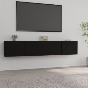 TV furniture 2 units plywood black 80x30x30 cm by vidaXL, TV Furniture - Ref: Foro24-804536, Price: 91,84 €, Discount: %