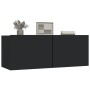 TV furniture 2 units plywood black 80x30x30 cm by vidaXL, TV Furniture - Ref: Foro24-804536, Price: 91,32 €, Discount: %