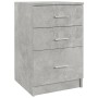 Concrete gray plywood bedside table 40x40x63 cm by vidaXL, Nightstands - Ref: Foro24-808643, Price: 70,43 €, Discount: %