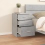 Concrete gray plywood bedside table 40x40x63 cm by vidaXL, Nightstands - Ref: Foro24-808643, Price: 70,43 €, Discount: %