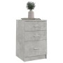 Concrete gray plywood bedside table 40x40x63 cm by vidaXL, Nightstands - Ref: Foro24-808643, Price: 70,43 €, Discount: %