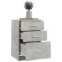 Concrete gray plywood bedside table 40x40x63 cm by vidaXL, Nightstands - Ref: Foro24-808643, Price: 70,43 €, Discount: %