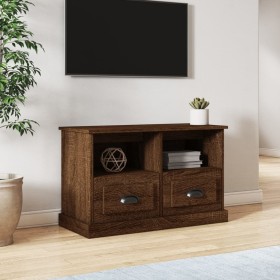 Oak brown plywood TV cabinet 80x35x50 cm by vidaXL, TV Furniture - Ref: Foro24-816287, Price: 61,43 €, Discount: %