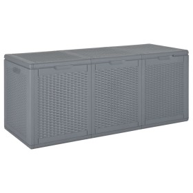 Garten-Aufbewahrungsbox PP Rattanoptik grau 270 L von vidaXL, Aufbewahrungsboxen für den Außenbereich - Ref: Foro24-364061, P...