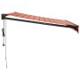 Orange and brown automatic retractable awning 3.5x2.5 m by vidaXL, Awnings - Ref: Foro24-3154517, Price: 276,99 €, Discount: %