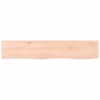 Untreated solid oak wood wall shelf 100x20x2 cm by vidaXL, Shelves and shelves - Ref: Foro24-363557, Price: 34,41 €, Discount: %