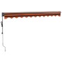 Orange and brown automatic retractable awning 3.5x2.5 m by vidaXL, Awnings - Ref: Foro24-3154517, Price: 276,99 €, Discount: %