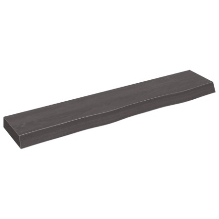 Dark brown treated oak wood wall shelf 100x20x6 cm by vidaXL, Shelves and shelves - Ref: Foro24-363799, Price: 59,24 €, Disco...