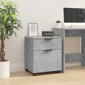 Concrete gray plywood wheels filing cabinet 45x38x54cm by vidaXL, Filing cabinets - Ref: Foro24-811524, Price: 45,75 €, Disco...