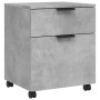 Concrete gray plywood wheels filing cabinet 45x38x54cm by vidaXL, Filing cabinets - Ref: Foro24-811524, Price: 45,93 €, Disco...