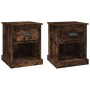 Nightstand 2 pcs smoke oak plywood 39x39x47.5cm by vidaXL, Nightstands - Ref: Foro24-816139, Price: 65,73 €, Discount: %