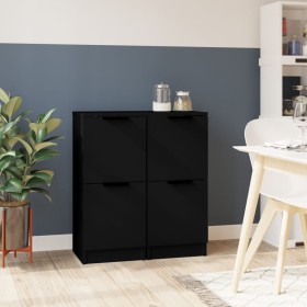 Black plywood sideboard 30x30x70 cm by vidaXL, Sideboards - Ref: Foro24-811172, Price: 85,16 €, Discount: %