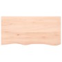 Untreated solid oak wood wall shelf 100x50x(2-4) cm by vidaXL, Shelves and shelves - Ref: Foro24-363567, Price: 77,59 €, Disc...