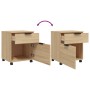 Archivador ruedas madera contrachapada roble Sonoma 45x38x54 cm de vidaXL, Armarios archivadores - Ref: Foro24-811523, Precio...