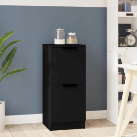 Black plywood sideboard 30x30x70 cm by vidaXL, Sideboards - Ref: Foro24-811171, Price: 44,41 €, Discount: %