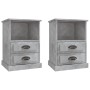 Bedside tables 2 units concrete gray 43x36x60 cm by vidaXL, Nightstands - Ref: Foro24-816337, Price: 93,92 €, Discount: %