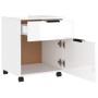 Archivador ruedas madera contrachapada blanco brillo 45x38x54cm de vidaXL, Armarios archivadores - Ref: Foro24-811526, Precio...