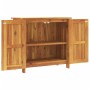 Armario de jardín madera maciza de acacia 75x35x70 cm de vidaXL, Taquillas y armarios de almacenamiento - Ref: Foro24-363452,...