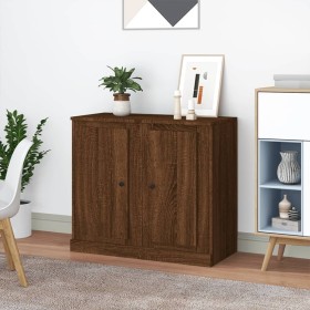 Sideboards 2 Stück Eichenholz braun 37,5x35,5x67,5 cm von vidaXL, Sideboards - Ref: Foro24-816215, Preis: 85,23 €, Rabatt: %