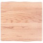 Treated wood table board with natural brown edge, 40x40x(2-6) cm. by vidaXL, Table tops - Ref: Foro24-363928, Price: 43,56 €,...