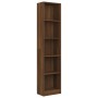 5-tier oak brown plywood shelf 40x24x175 cm by vidaXL, Bookcases and shelves - Ref: Foro24-816070, Price: 70,95 €, Discount: %