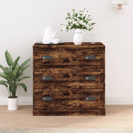 Smoked oak plywood sideboard 70x35.5x67.5 cm by vidaXL, Sideboards - Ref: Foro24-816229, Price: 91,67 €, Discount: %