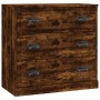 Aparador de madera contrachapada roble ahumado 70x35,5x67,5 cm de vidaXL, Aparadores - Ref: Foro24-816229, Precio: 91,67 €, D...