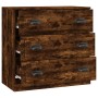 Aparador de madera contrachapada roble ahumado 70x35,5x67,5 cm de vidaXL, Aparadores - Ref: Foro24-816229, Precio: 91,67 €, D...