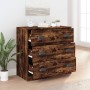 Aparador de madera contrachapada roble ahumado 70x35,5x67,5 cm de vidaXL, Aparadores - Ref: Foro24-816229, Precio: 91,67 €, D...