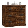 Aparador de madera contrachapada roble ahumado 70x35,5x67,5 cm de vidaXL, Aparadores - Ref: Foro24-816229, Precio: 91,67 €, D...