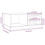 Couchtisch aus braunem Eichensperrholz, 90 x 50 x 35 cm von vidaXL, Couchtisch - Ref: Foro24-816247, Preis: 75,99 €, Rabatt: %