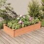 Flowerbed planter lined with solid brown fir wood 120x60x25 cm by vidaXL, Pots and planters - Ref: Foro24-364290, Price: 46,6...