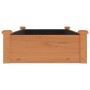 Flowerbed planter lined with solid brown fir wood 120x60x25 cm by vidaXL, Pots and planters - Ref: Foro24-364290, Price: 46,6...