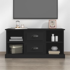 Black plywood TV cabinet 99.5x35.5x48 cm by vidaXL, TV Furniture - Ref: Foro24-816273, Price: 68,99 €, Discount: %