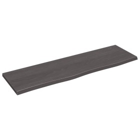 Dark brown treated oak wood wall shelf 100x30x2 cm by vidaXL, Shelves and shelves - Ref: Foro24-363800, Price: 49,77 €, Disco...