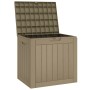 Caja de almacenaje de jardín polipropileno gris 55,5x43x53 cm de vidaXL, Cajas de almacenaje para exteriores - Ref: Foro24-36...