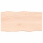 Tischplatte aus massivem Eichenholz mit Naturkante 100x50x2 cm von vidaXL, Tischplatten - Ref: Foro24-363884, Preis: 60,78 €,...