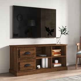 Oak brown plywood TV cabinet 102x35.5x47.5 cm by vidaXL, TV Furniture - Ref: Foro24-816183, Price: 77,54 €, Discount: %