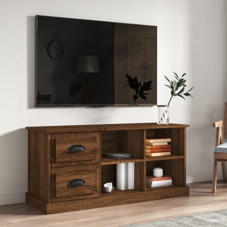 Mueble de TV madera contrachapada marrón roble 102x35,5x47,5 cm de vidaXL, Muebles TV - Ref: Foro24-816183, Precio: 71,91 €, ...